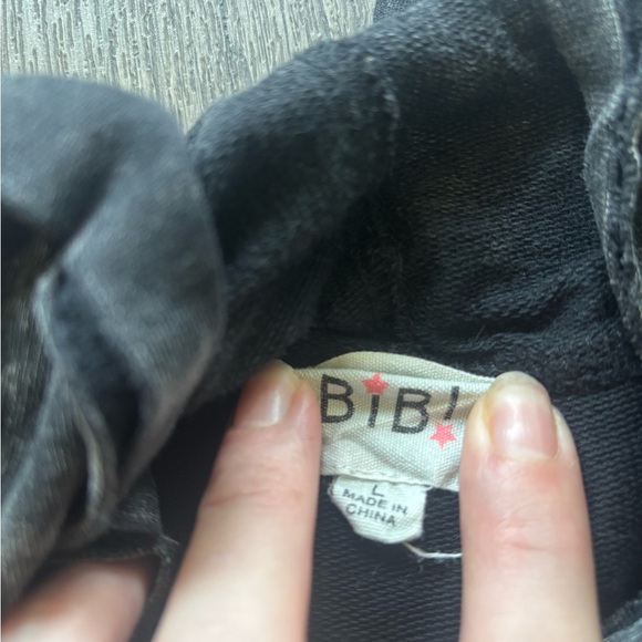 BiBi Charcoal and Black Hoodie - Picture 3 of 5